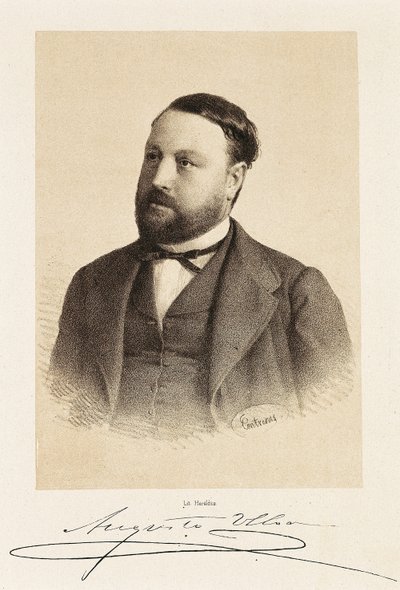 Portrett av Augusto ULLOA (1823-1879), spansk politiker. Gravering Madrid, Nasjonalbiblioteket. av Unknown artist