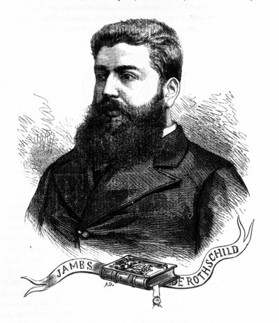 Portrett av baron Edmond James de Rothschild. (1845 - 1934). av Unknown artist