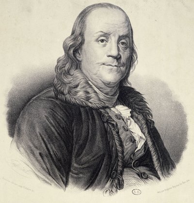 Portrett av Benjamin Franklin av Unknown artist