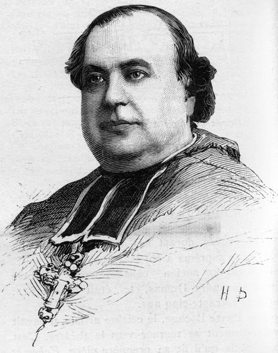 Portrett av biskop Marechal, Eveque de Laval som døde i 1887. av Unknown artist