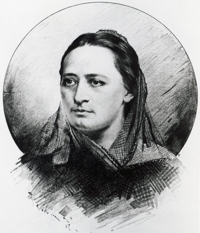 Portrett av Bożena Nemcova av Unknown artist