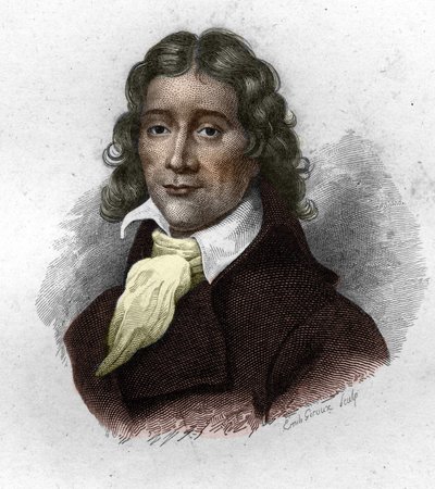 Portrett av Camille Desmoulins (1760-1794), fransk publicist og politiker, gravering fra 1800-tallet av Unknown artist