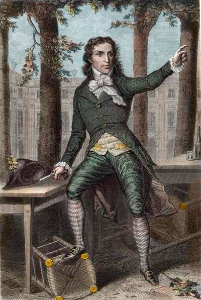 Portrett av Camille Desmoulins (1760-1794), politiker under den franske revolusjonen av Unknown artist