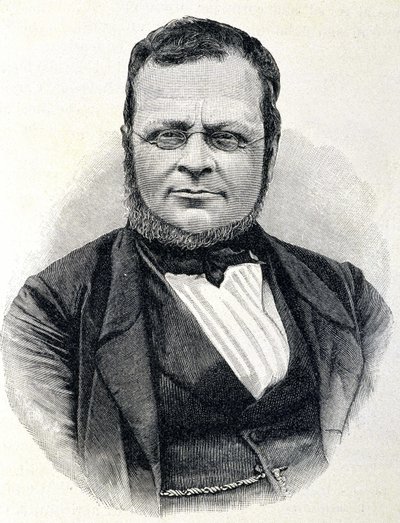 Portrett av Camillo Benso, greve av Cavour (1810-1861), italiensk statsmann, etter et bilde fra 1860 av Unknown artist