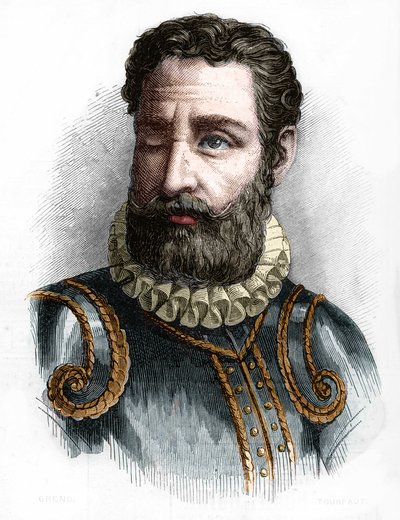 Portrait of Camoens Luis Vaz de Camoens, Portuguese poet (1525-1580). av Unknown artist