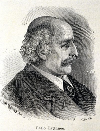 Portrett av Carlo Cattaneo (1801-1869) av Unknown artist