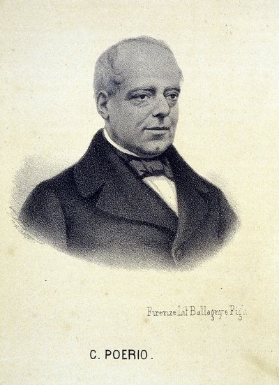 Portrett av Carlo Poerio (1803 - 1867), italiensk revolusjonær. av Unknown artist