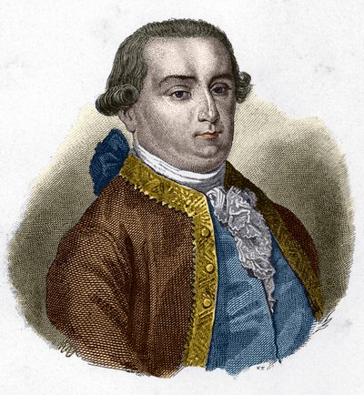 Portrett av Cesare Bonesana, Marquis de Beccaria (1738 - 1794), italiensk jurist. av Unknown artist
