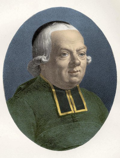 Portrett av Charles, Abbe of the Epee (1712 - 1789) fransk pedagog. av Unknown artist