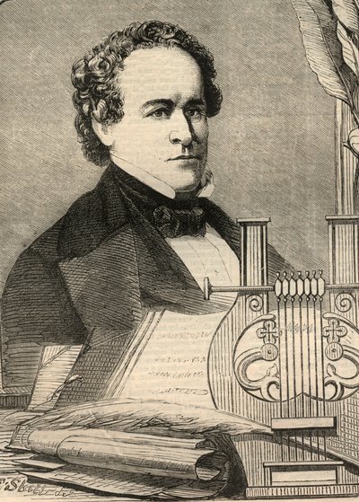 Portrett av Charles Anthon (1797-1867), amerikansk professor. Gravering i "" The illustrated London News "" av 23. januar 1858. av Unknown artist