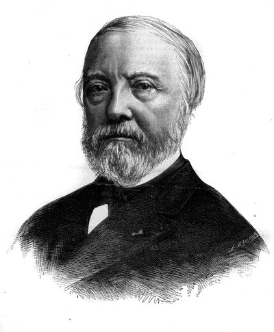 Portrett av Charles Blanc (1813-1882), fransk kunstkritiker og akademiker. Båndgravering i "" Le Monde Illustré"" nr. 1294 av 21. januar 1882. av Unknown artist