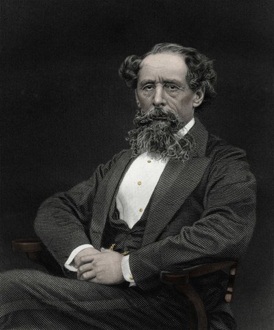 Portrett av Charles Dickens (1812-1870), engelsk forfatter. av Unknown artist