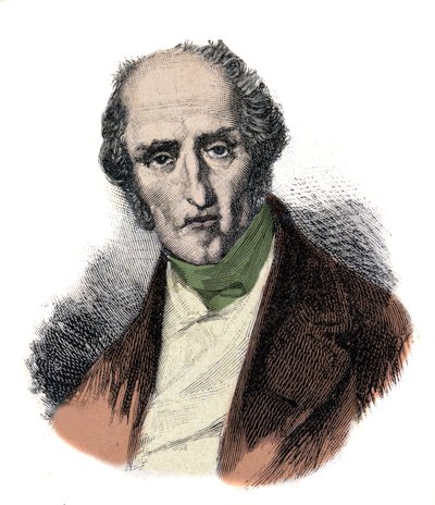 Portrett av Charles Fourier (1772 - 1837), fransk sosialistisk teoretiker. Gravering av 1800-tallet. av Unknown artist