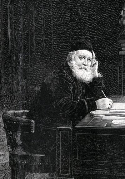 Portrett av Charles Gounod (1818-1893), fransk komponist. av Unknown artist