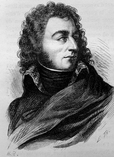 Portrait of Charles John - Baptist Bernadotte (Charles XIV) (1763 - 1844). Engraving of the end of the 19th century in “Histoire de France”” by H. Martin. av Unknown artist