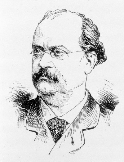 Portrett av Charles Lecocq (1832 - 1918), fransk komponist. av Unknown artist
