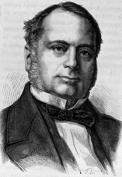 Portrett av Charles Valletta (? - 1881). Gravering av slutten av 1800-tallet i "Histoire de France"" av H. Martin. av Unknown artist