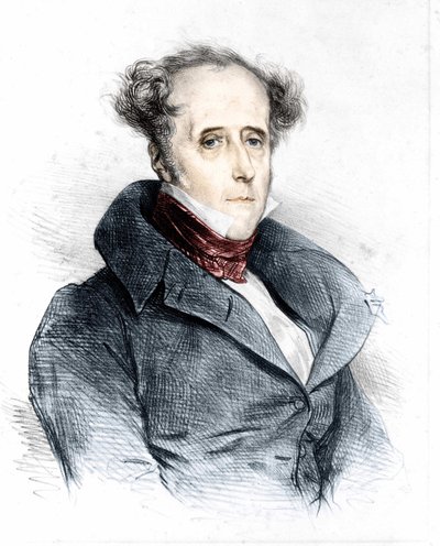 Portrett av Chateaubriand av Devéria - i avisen "" L