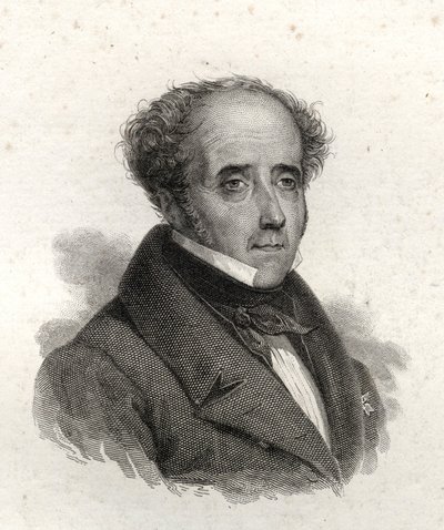 Portrett av Chateaubriand, gravering fra 1800-tallet av Unknown artist