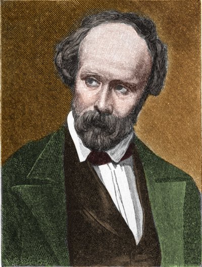 Portrett av Christian Friedrich Hebbel (1813-1863) tysk poet og dramatiker av Unknown artist