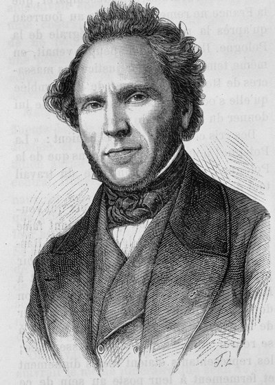 Portrett av Claude Anthime Corbon (1808 - 1891). Gravering av slutten av 1800-tallet i "Histoire de France"" av H. Martin. av Unknown artist