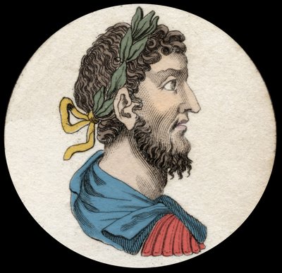 Portrett av Commodus (161-192), romersk keiser. 1800-talls gravering av Unknown artist