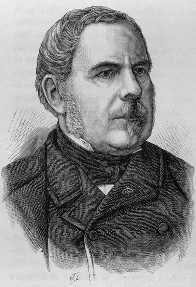 Portrett av grev Napoleon Daru (? - 1889). Gravering av slutten av 1800-tallet i "Histoire de France"" av H. Martin. av Unknown artist