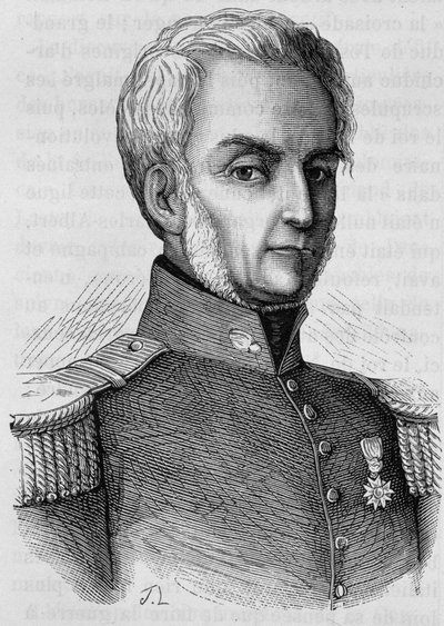 Portrait of Courtais. Engraving from the end of the 19th century in “Histoire de France”” by H. Martin. av Unknown artist