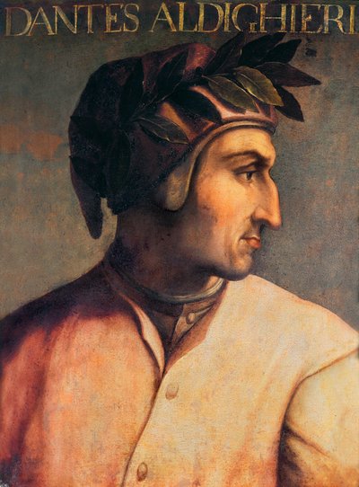 Portrett av Dante Alighieri (1265-1321) av Unknown artist