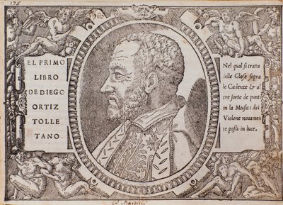 Portrett av Diego Ortiz (tresnitt). av Unknown artist