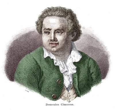 Portrait of Domenico Cimarosa (1749 -1801), Italian composer. av Unknown artist