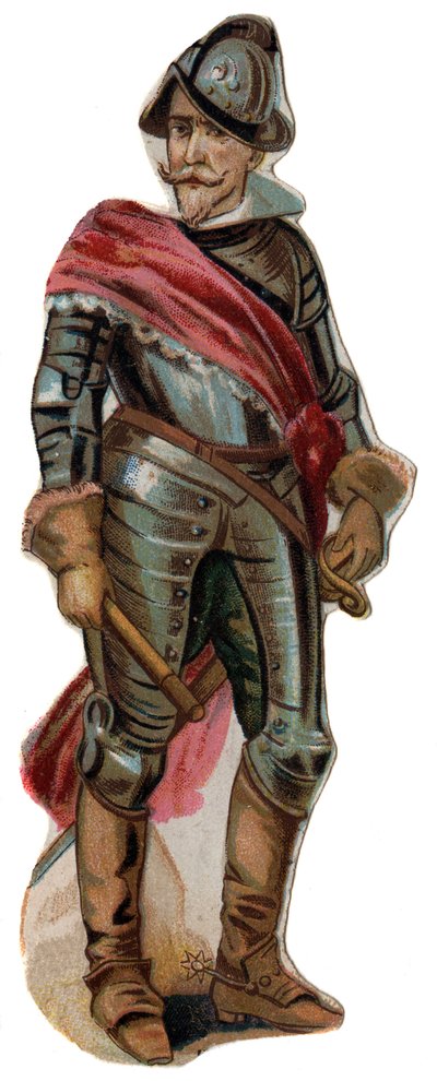 Portrett av Don Ferdinand (Fernando) Alvarez de Toledo, hertug av Alba (Alba) (1507-1582). Kromolitografi, slutten av 1800-tallet. av Unknown artist