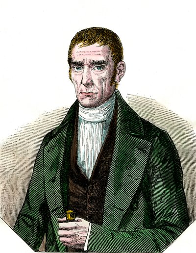 Portrett av Don Joaquim Suares (1781-1868) president i republikken Uruguay. Gravering av 1800-tallet. Coll. Av. av Unknown artist