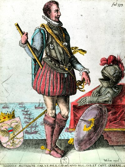 Portrett av Don Juan Jose av Østerrike (1629-1679) visekonge av Nederland Gravering fra 1600-tallet Privat samling av Unknown artist