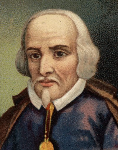 Portrett av Don Pedro Calderon de la Barca (1600-1681), spansk dramatisk poet. av Unknown artist