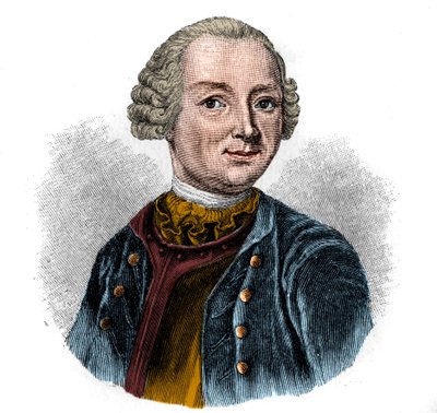 Portrett av EWALD CHRISTIAN VON KLEIST (1715-1759) tysk poet. av Unknown artist