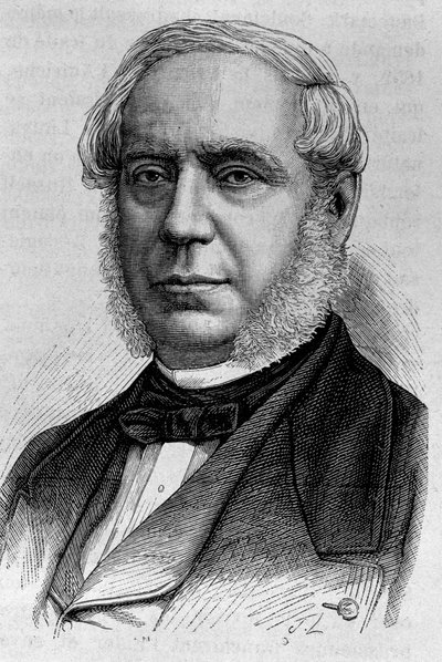 Portrett av Edouard Drouyn de Lhuys (1805 - 1881). Gravering av slutten av 1800-tallet i "Histoire de France"" av H. Martin. av Unknown artist
