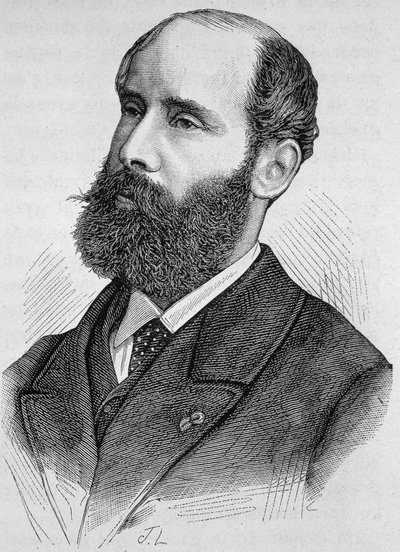 Portrett av Emile Keratry (1832-1904). Gravering av slutten av 1800-tallet i "Histoire de France"" av H. Martin. av Unknown artist