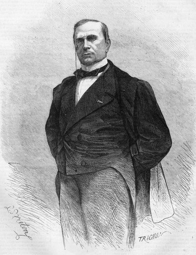 Portrait of Emile de Girardin (1806-1881), French publicist and politician, founder of the modern press. av Unknown artist