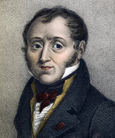 Portrett av Emmanuel de Las Cases (1766-1842) fransk historiker - gravering fra 1800-tallet av Unknown artist
