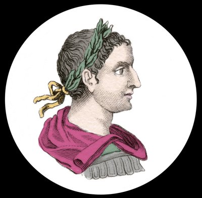 Portrett av keiser Elagabal eller Heliogabale (Marcus Aurelius Antoninus eller Heliogabalus) (204-222 e.Kr.). Gravering av 1800-tallet. av Unknown artist