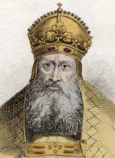 Portrett av keiser Rodolph av Habsburg (1218-1291), tysk romersk keiser (Rudolf I av Tyskland) av Unknown artist