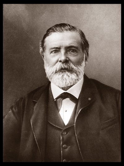 Portrett av Etienne-Jules Marey (1830-1904); engelsk vitenskapsmann og kronofotograf; oppfinner av sphygmograph og en pioner innen fotografi og kino. Foto av Nadar, Paul (1856-1939). av Unknown artist