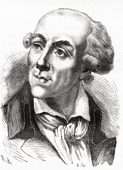 Portrait of Etienne Clavière (1768 - 1793), Minister of Finance in the Girondin government (March 1792) - in Histoire de France by Henri Martin. sd. 19th century. av Unknown artist