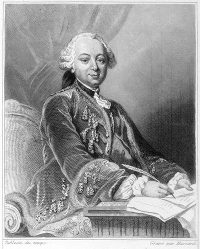Portrett av Etienne François, hertug av Choiseul (1719 - 1785), fransk politiker - i "Histoire des Français" av Lavallée, gravering, sd. av Unknown artist