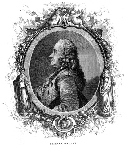 Portrett av Etienne Jeaurat (1699-1789) fransk maler og tegneserieskaper. av Unknown artist