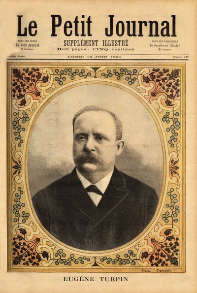 Portrett av Eugene Turpin (1848-1927), kjemiker som spesialiserer seg på eksplosiver av Unknown artist