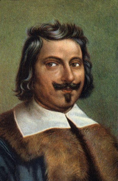 Portrett av Evangelista Torricelli eller Toricelli, italiensk fysiker. av Unknown Artist