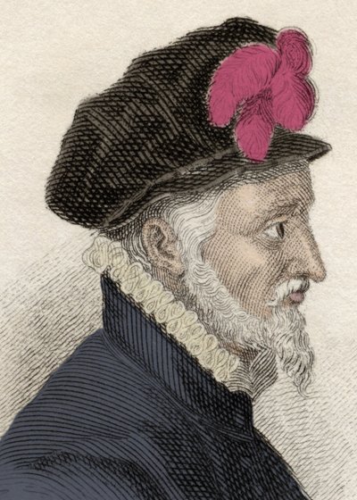 Portrett av Fadrique Alvarez de Toledo og Enriquez de Guzman (1537-1583), fjerde hertug av Alba, hertug av Huescar, markis av Korea og storsjef av Calatrava-ordenen. Gravering av 1800-tallet. av Unknown artist