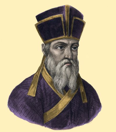 Portrett av far Matteo Ricci (1552-1610), italiensk jesuite, grunnlegger av den katolske misjonen i Kina”” Gravering fra 1800-tallet av Unknown artist